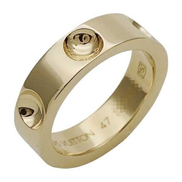 LOUIS VUITTON 750YG Petite Bourg Empreinte Ring Yellow Gold #47 Polished - Picture 2 of 11
